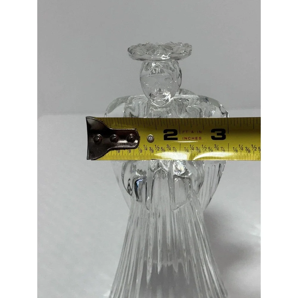 Vintage Lead Crystal‎ Praying Angels Glass Candlestick Candle Holders
